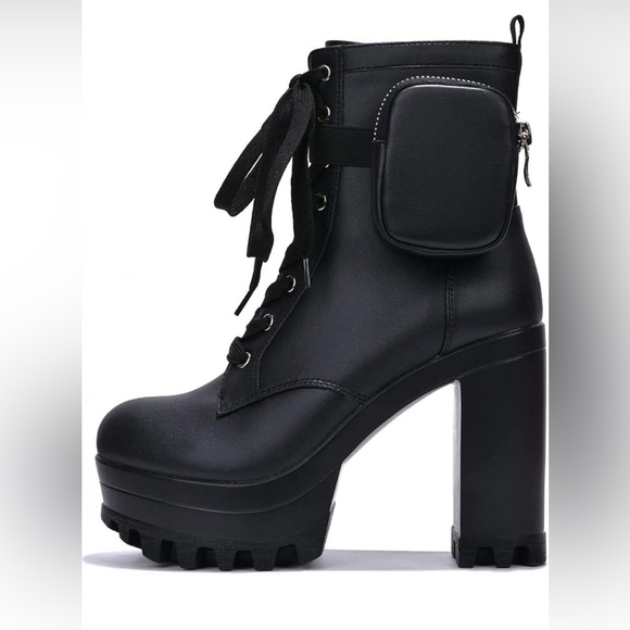 Women👩🏽Cape Robbin MonikPlatform ChelseaAnkleBoots🥾W ChunkyBlock Heels&Pocket - Picture 7 of 11